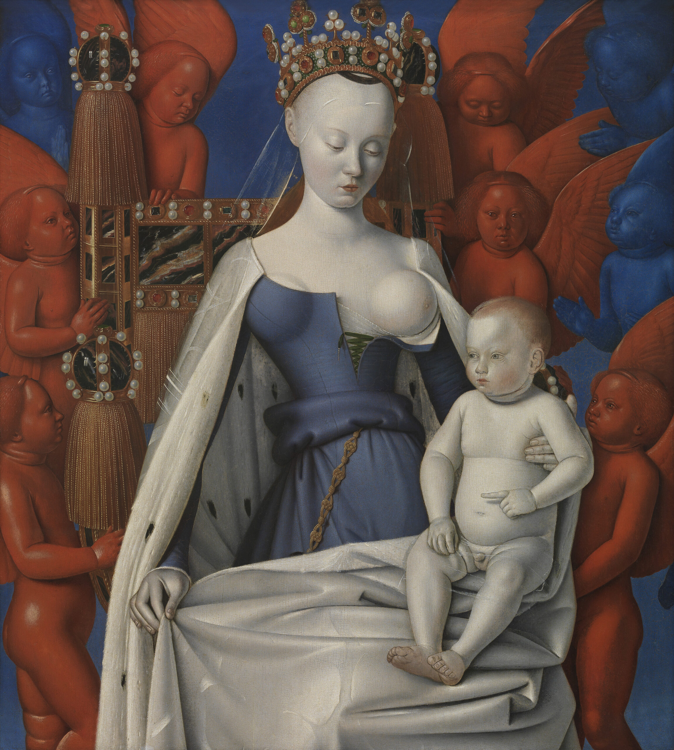 Virgin and Child Surrounded by Angels (circa 1452)
Jean Fouquet